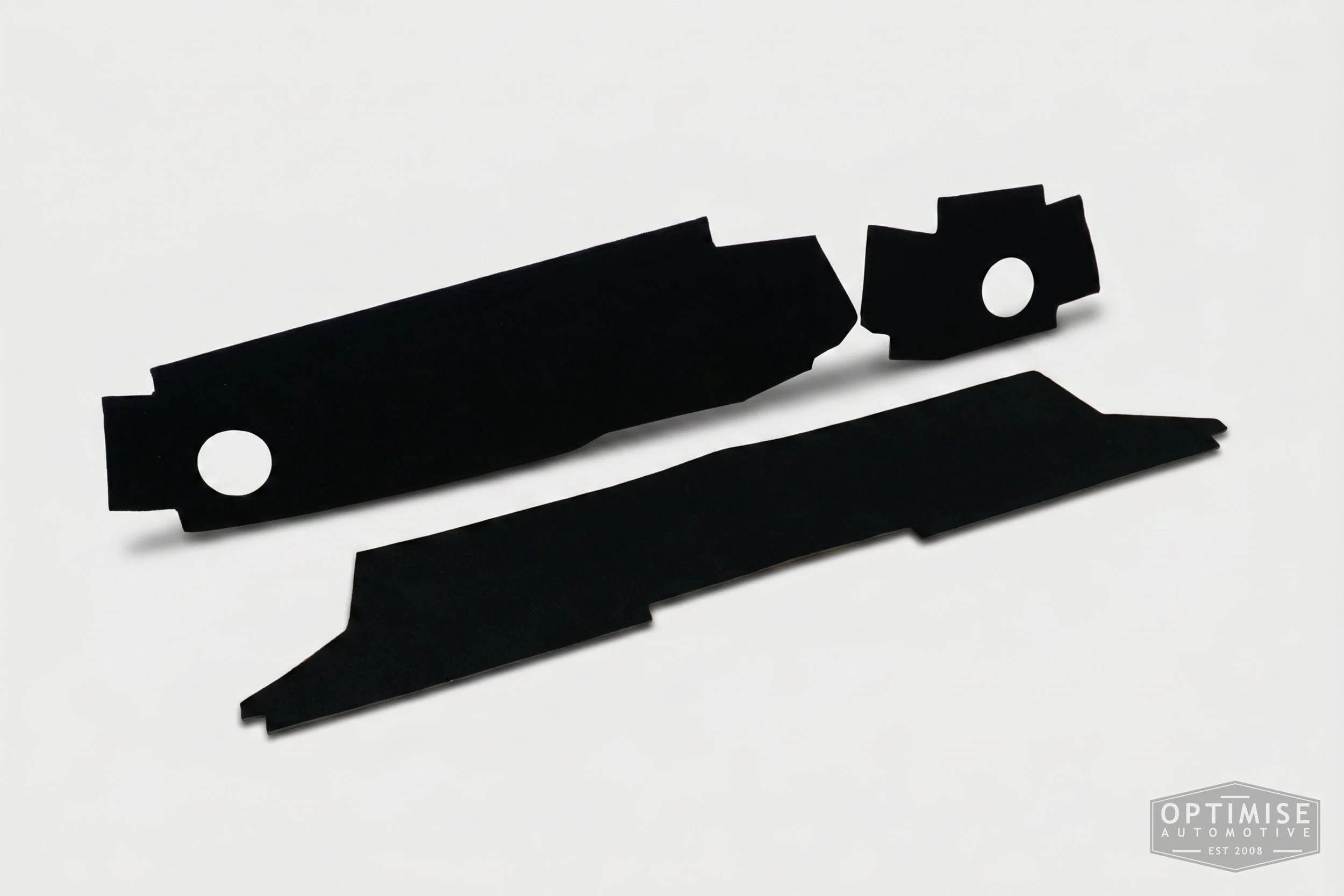 Classic Mini dash trim panel kit, trimmed in black carpet.