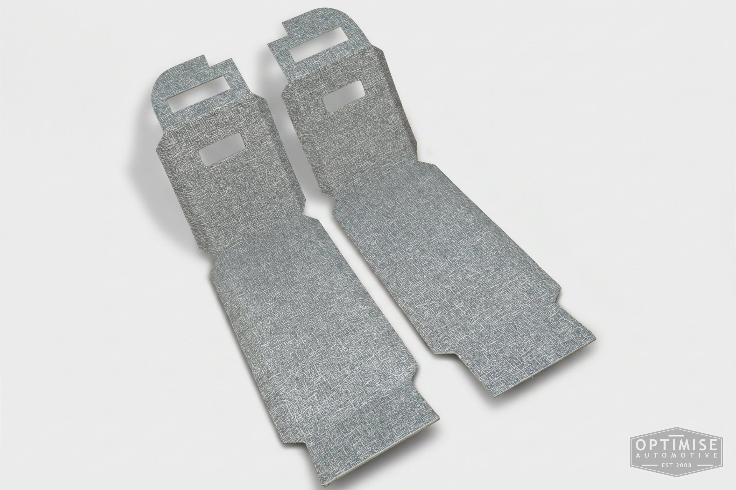 Classic Mini MK1/MK2 rear pocket liners, trimmed in grey fleck.