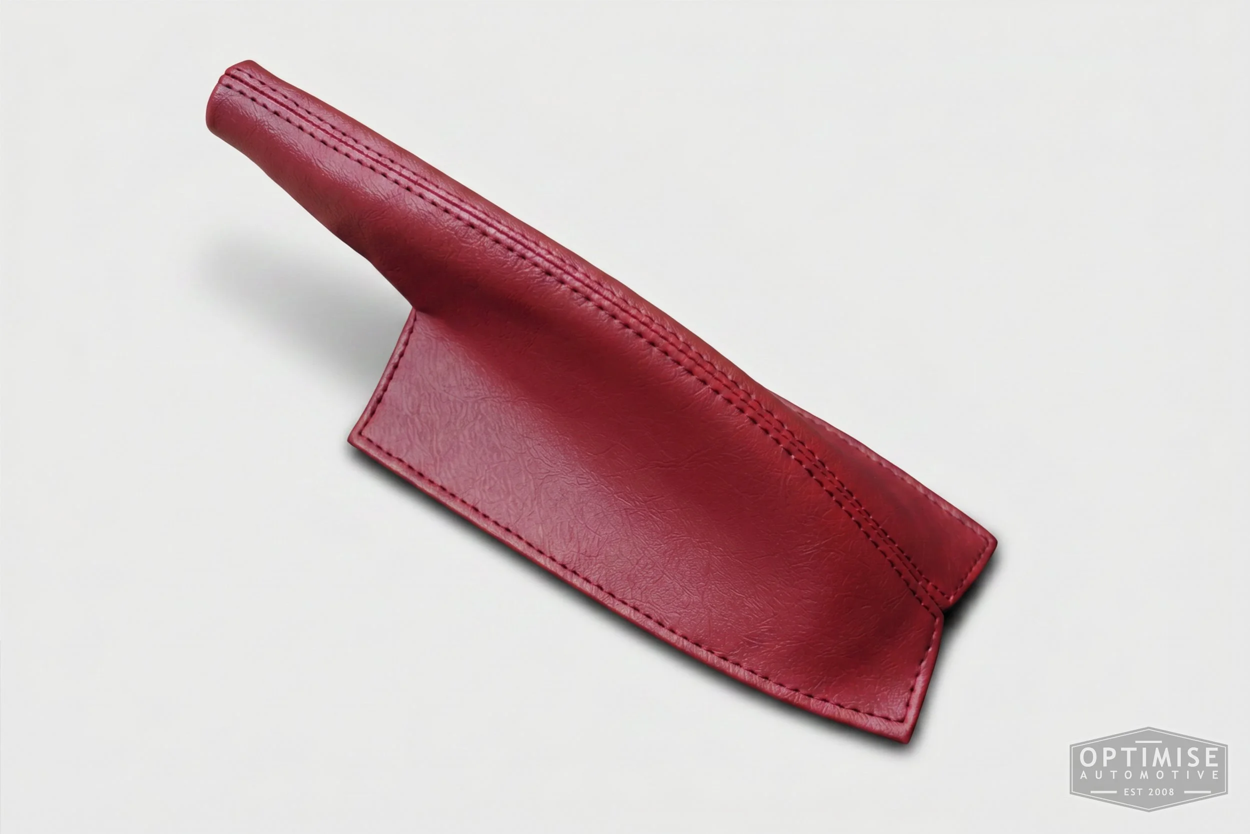 Classic Mini handbrake gaiter, trimmed in red leatherette.