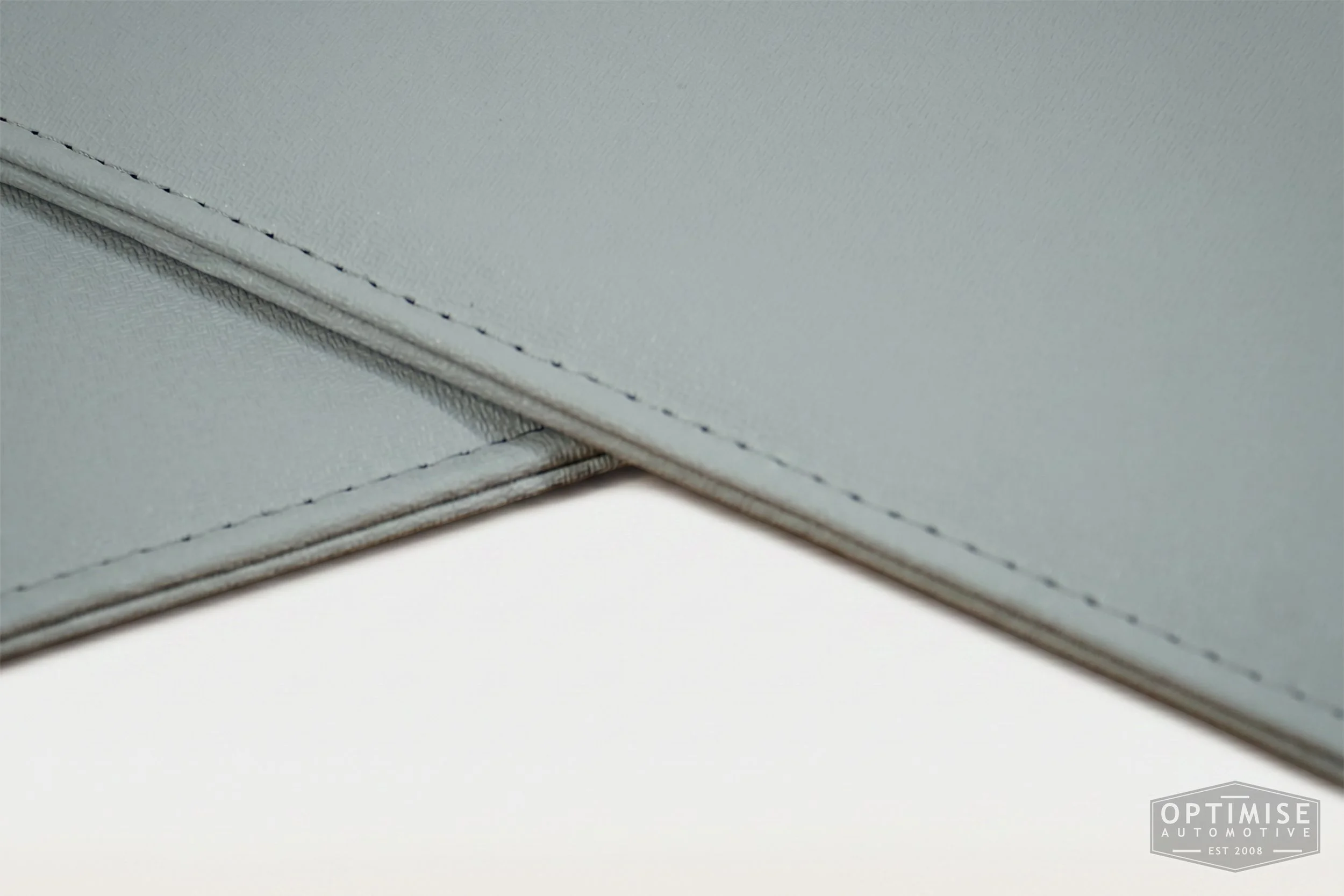 Classic Mini sun visor retrims, trimmed in grey PVC Leyland.