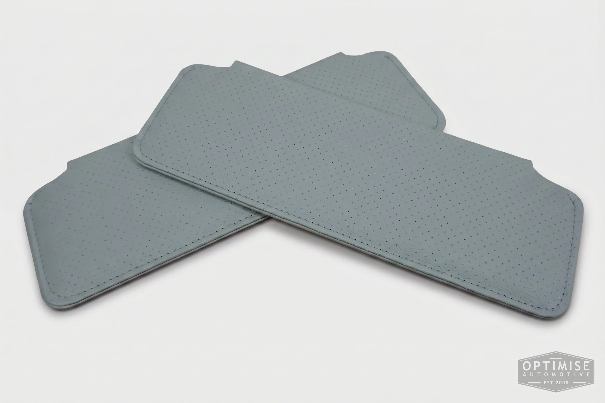 Classic Mini sun visor retrims, trimmed in grey PVC perforate.