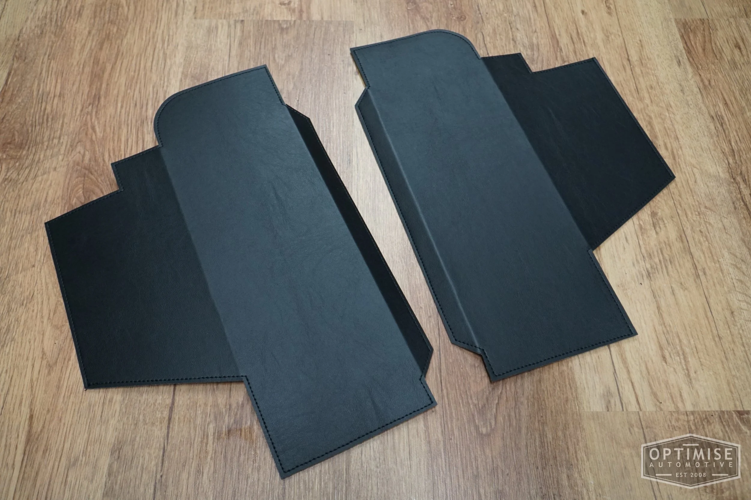 Clearance Classic Mini Rear Pocket Liners (1973 MK3 to 1997 MK7) - Black Vinyl Leatherette.jpg