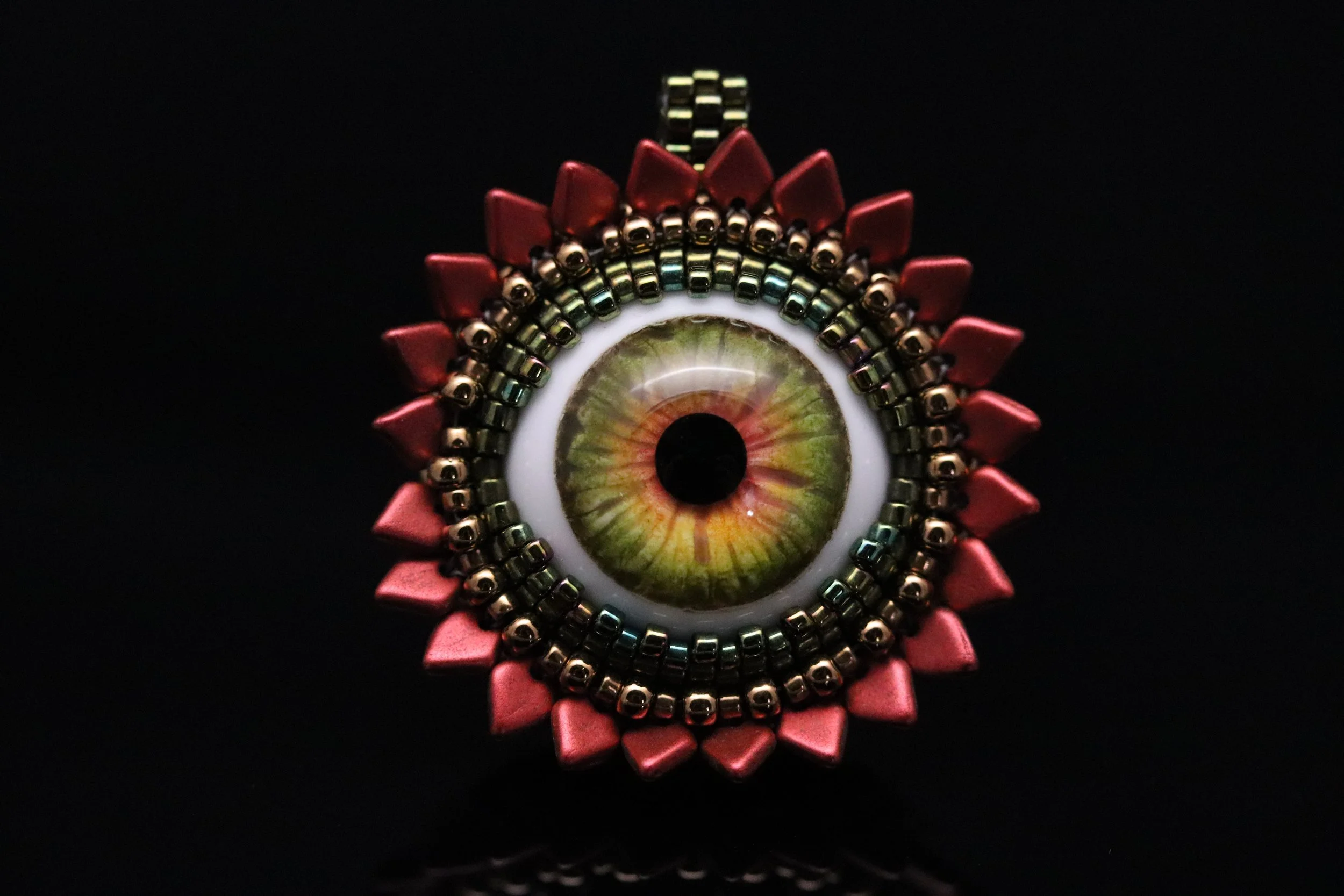 Emberthorn Iris - Eldritch Flower Pendant