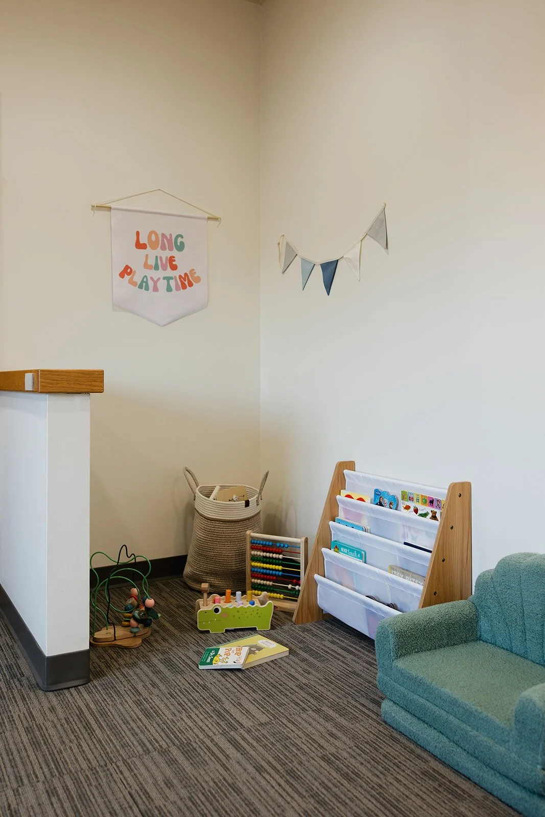 Play area for kids and moms with kids that are pregnant or postpartum in Columbia, MO