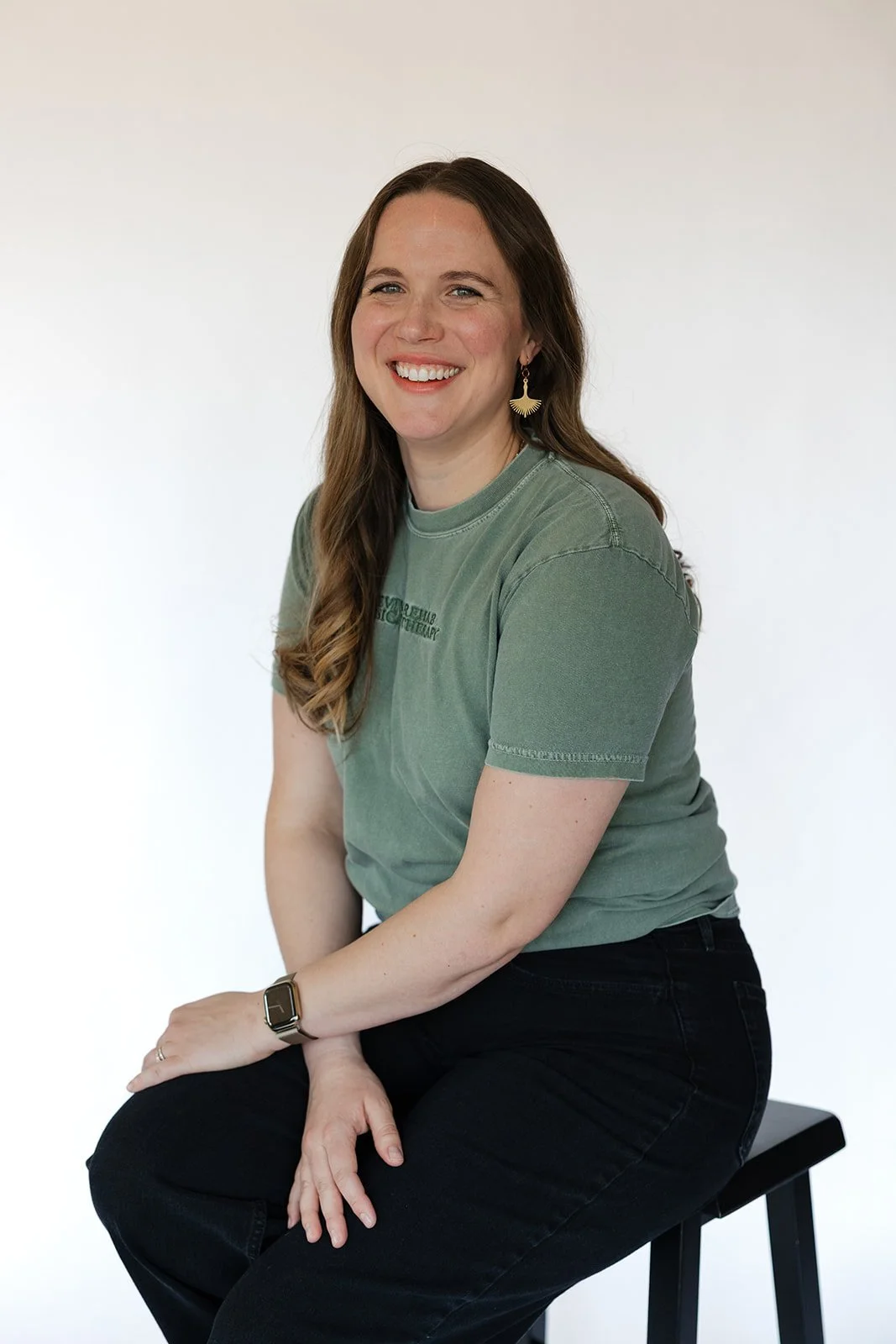 Pelvic floor physical therapy, Olivia Rousseau, smiling at camera in Columbia, MO