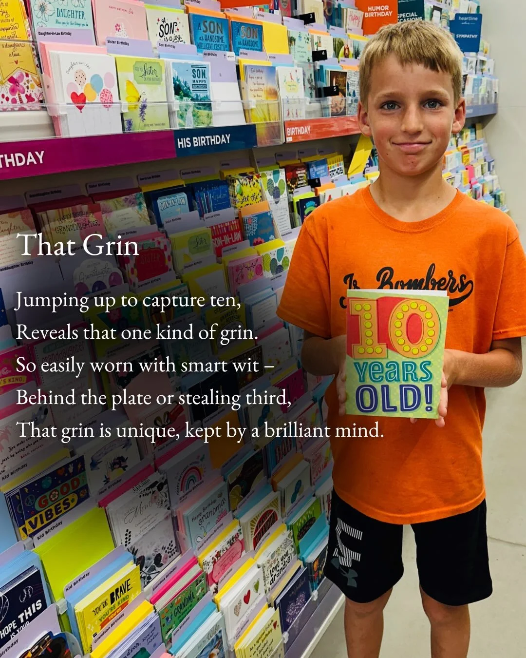 Happy 10th Birthday to our grandson Daniel Cooper! 

That Grin! One of the many things that sets you apart! We are so proud of you and the passion you carry for life! 

Your walk up song has that DC vibe, perfect for,
That Grin!

#birthday #baseball 