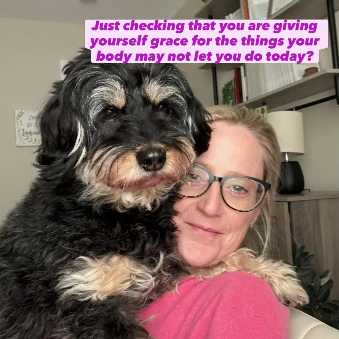 Ava &amp; I checking in💜

#epilepsy #poet #checkingin #cavapoo #faith