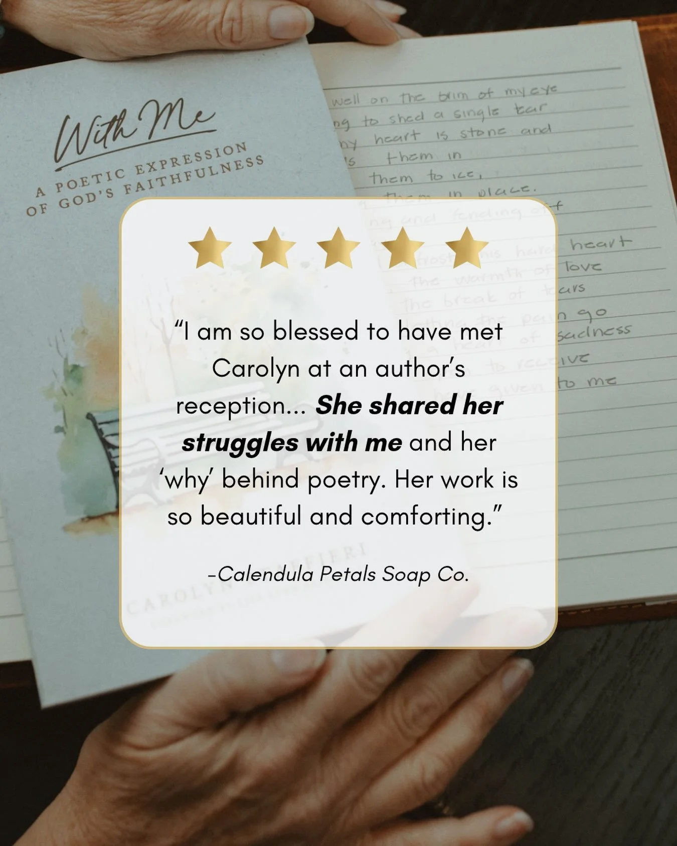 An incredibly kind review from Calendula Petals Soap Co💜🖊️

#carolynstaffieripoetry #lancaster #poet