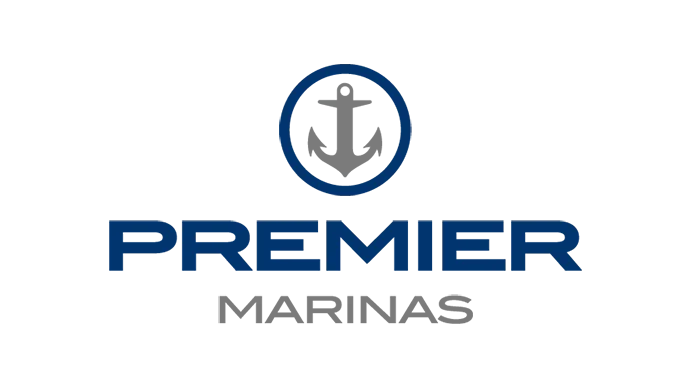 Pixelated logo with a gray circle featuring a white star and the word 'PREMIER' in bold blue letters.