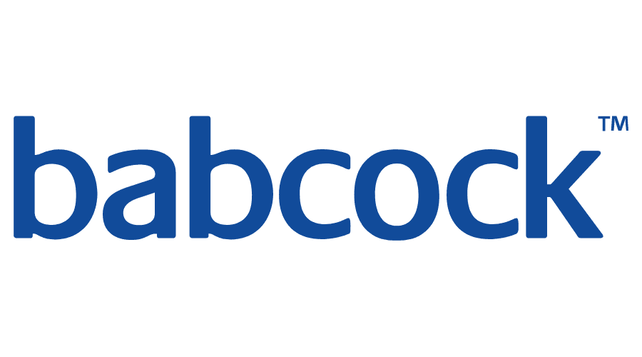 Babcock logo in blue lowercase letters with a small trademark symbol.