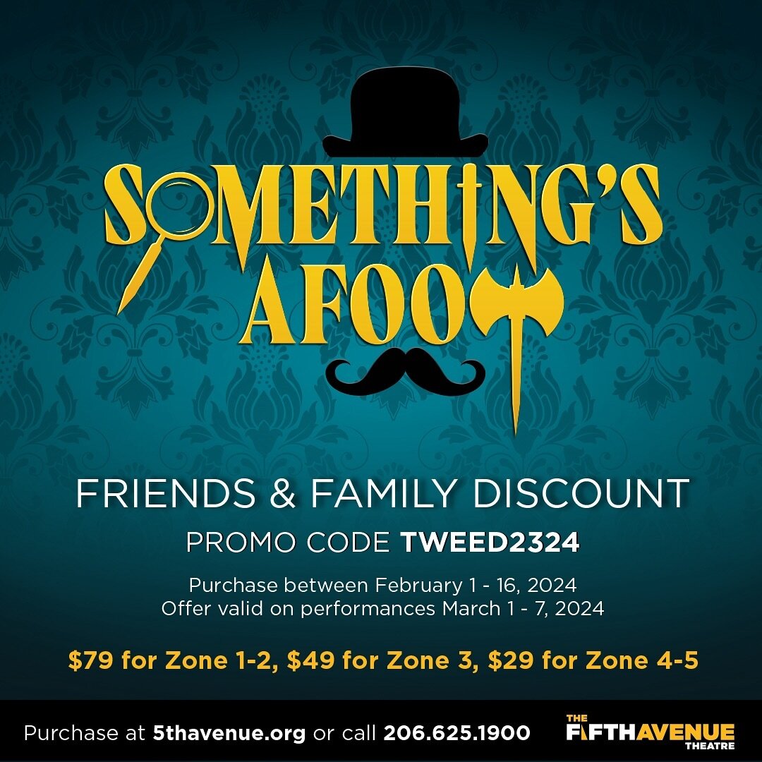 Having too much fun in rehearsals for #somethingsafoot at @the5thavenuetheatre! 

We are in our 2nd week of rehearsals and it is going to be a night of super farce with some of Seattle&rsquo;s best talent. Here is a discount for our first week of per