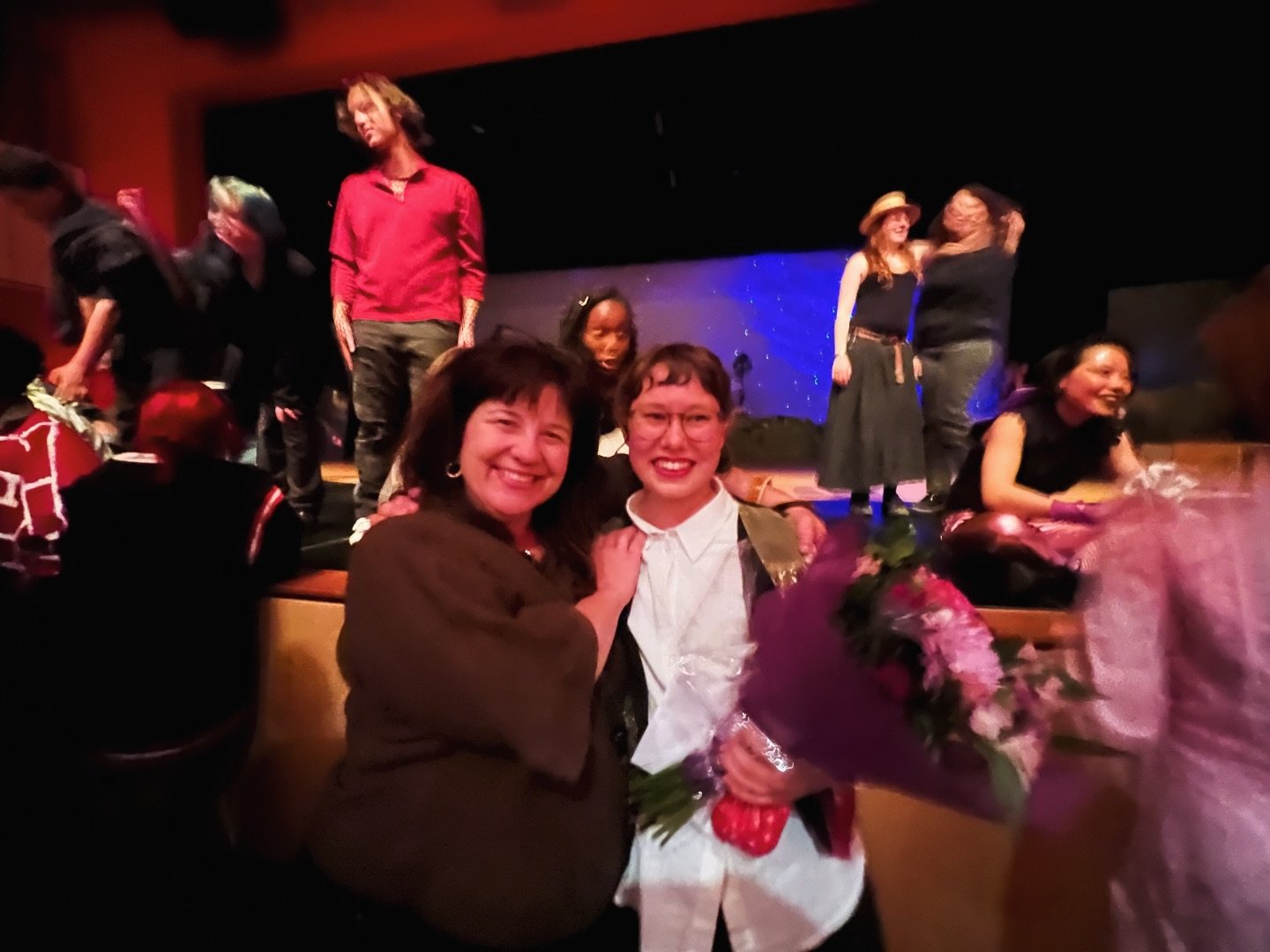 Went to see my godchild Rowan as Peter Quince in Midsummer at Chief Sealth High School- wow! The production was so inventive and there were stunning performances, each kid had a place to shine. And seriously, it was the funniest Pyramus and Thisbe I 