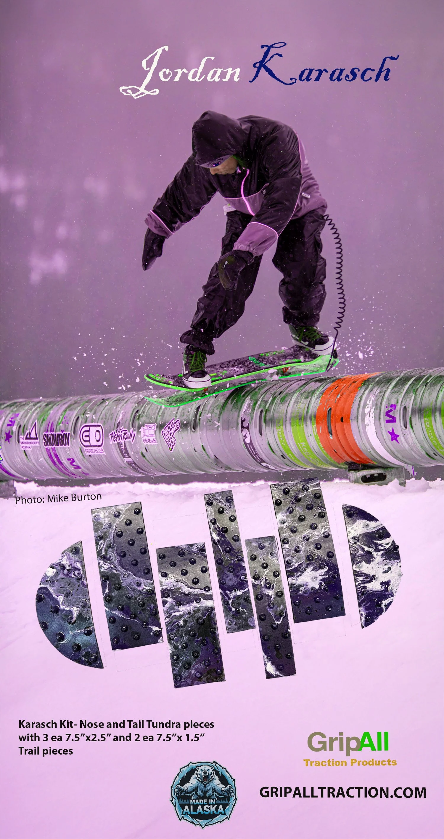 Jordan Karasch Pro Snowskate Grip Kit