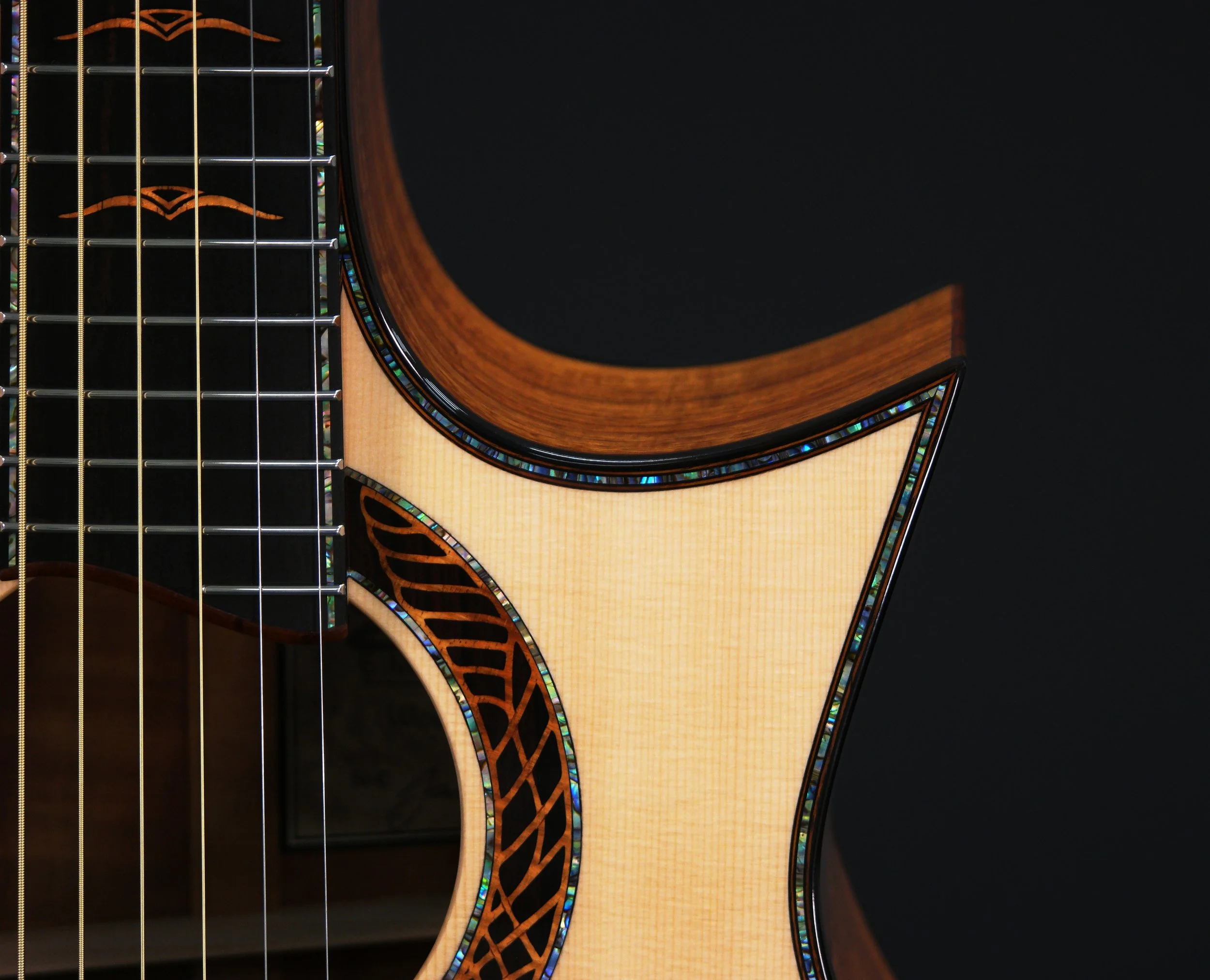 Woodland Edition - SJ model with Florentine cutaway trimmed in Paua Abalone pearl