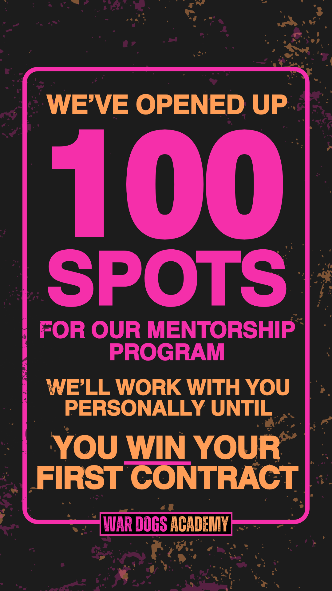 War Dogs Academy Ad Graphic