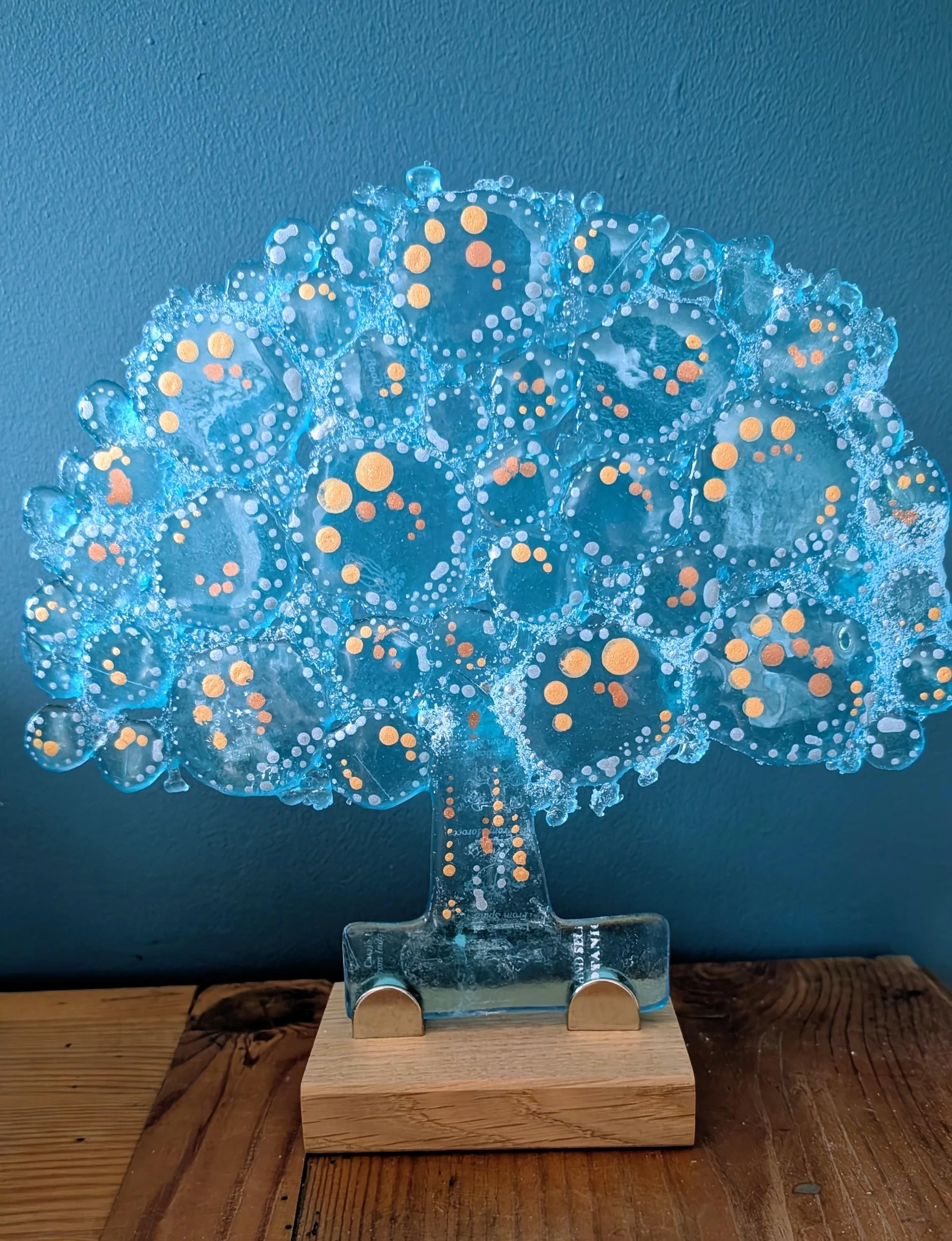 painted tree, blue, large  £22
