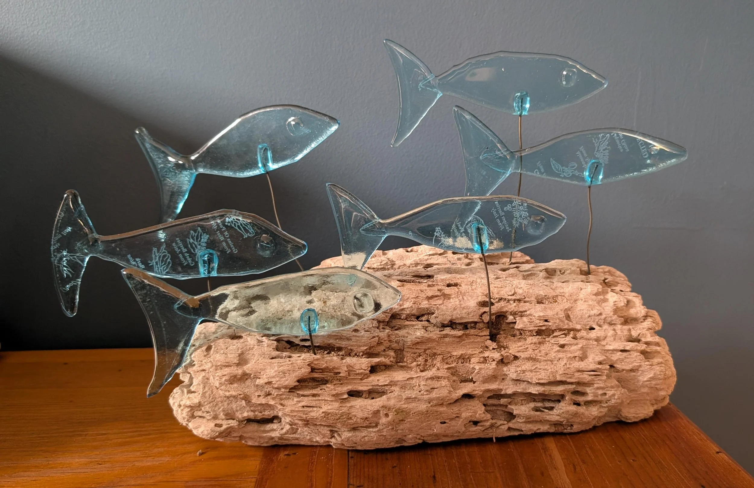 fish on driftwood, £25