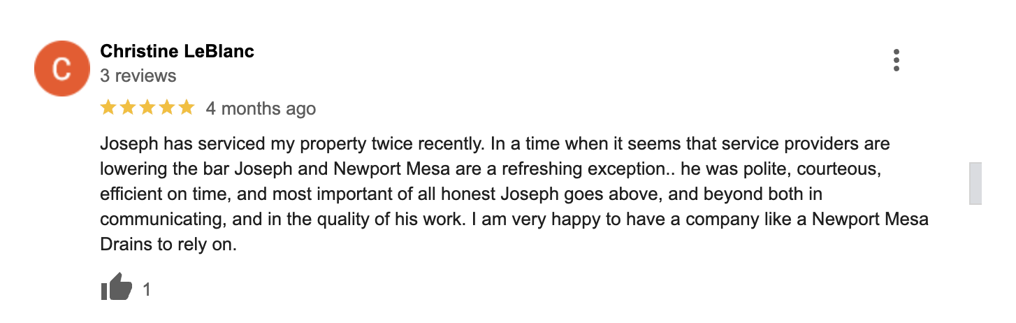 Costa Mesa Plumbing Repair reviews (Copy)