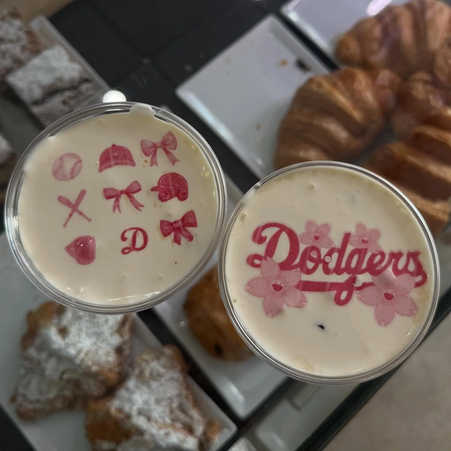 It&rsquo;s game day tomorrow!! 💙 Come by and show your love for the Dodgers with a fun Dodger image on your drink! 😱⚾️

#trending #coffee #matcha #dodgers