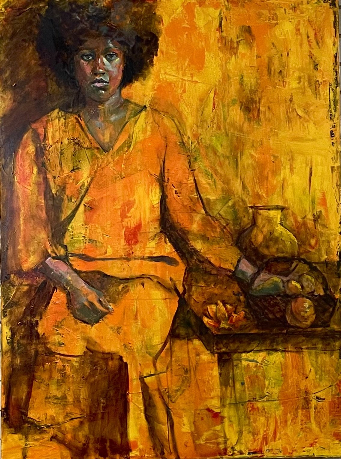 GIVING THANKS, Oil, Acrylic, poem on Canvas, 36”x48”