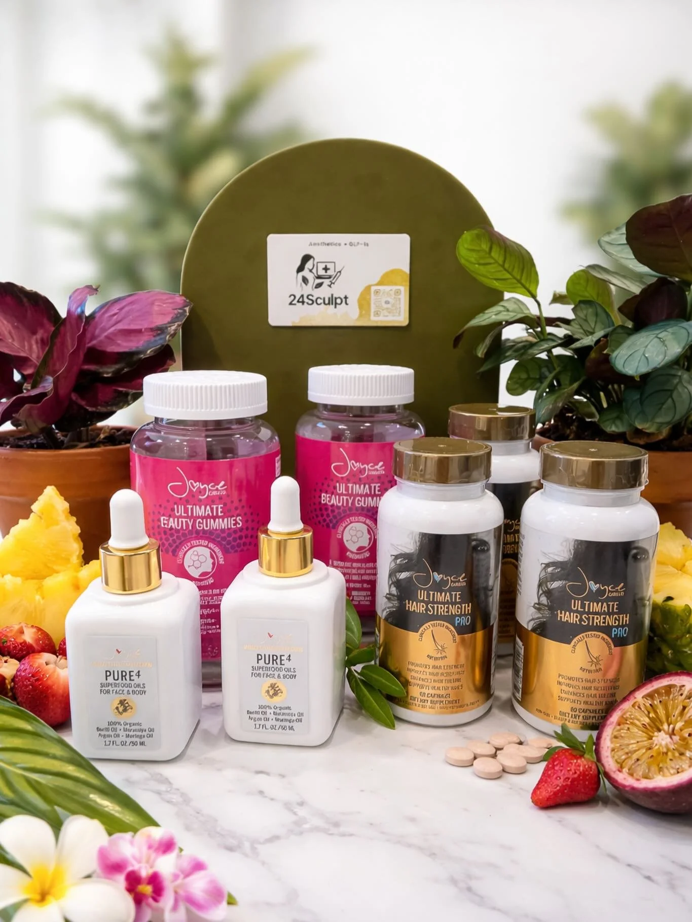 Your glow routine just leveled up ✨

Now available at 24Sculpt &mdash; Joyce Giraud Beauty essentials designed to work from the inside out 🤍

&bull; Boost collagen for smoother, firmer skin
&bull; Support stronger, longer hair + nails
&bull; Deep hy