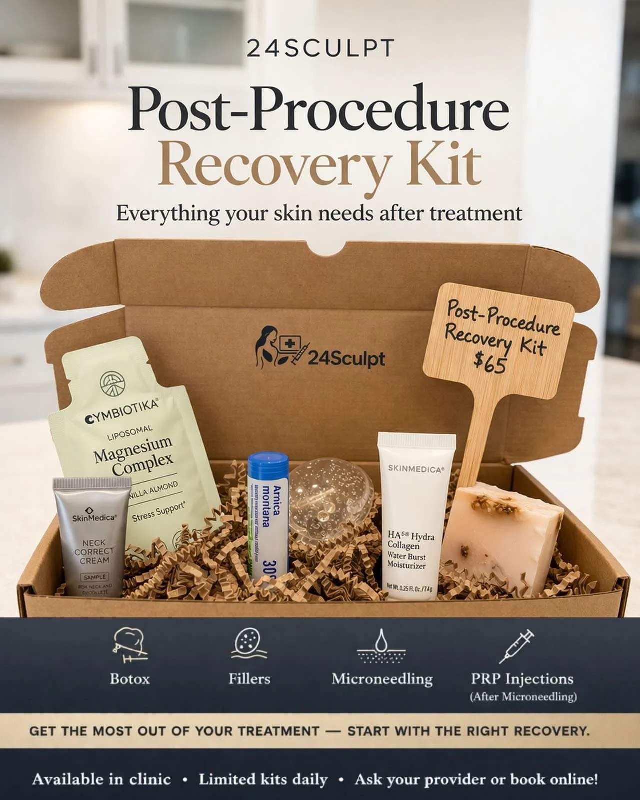 Recovery doesn&rsquo;t have to be an afterthought.

Our 24Sculpt Post-Procedure Recovery Kit is designed to calm, hydrate, and support healing after your treatments &mdash; so you get the best results possible.

✨ Reduces irritation
✨ Supports healin