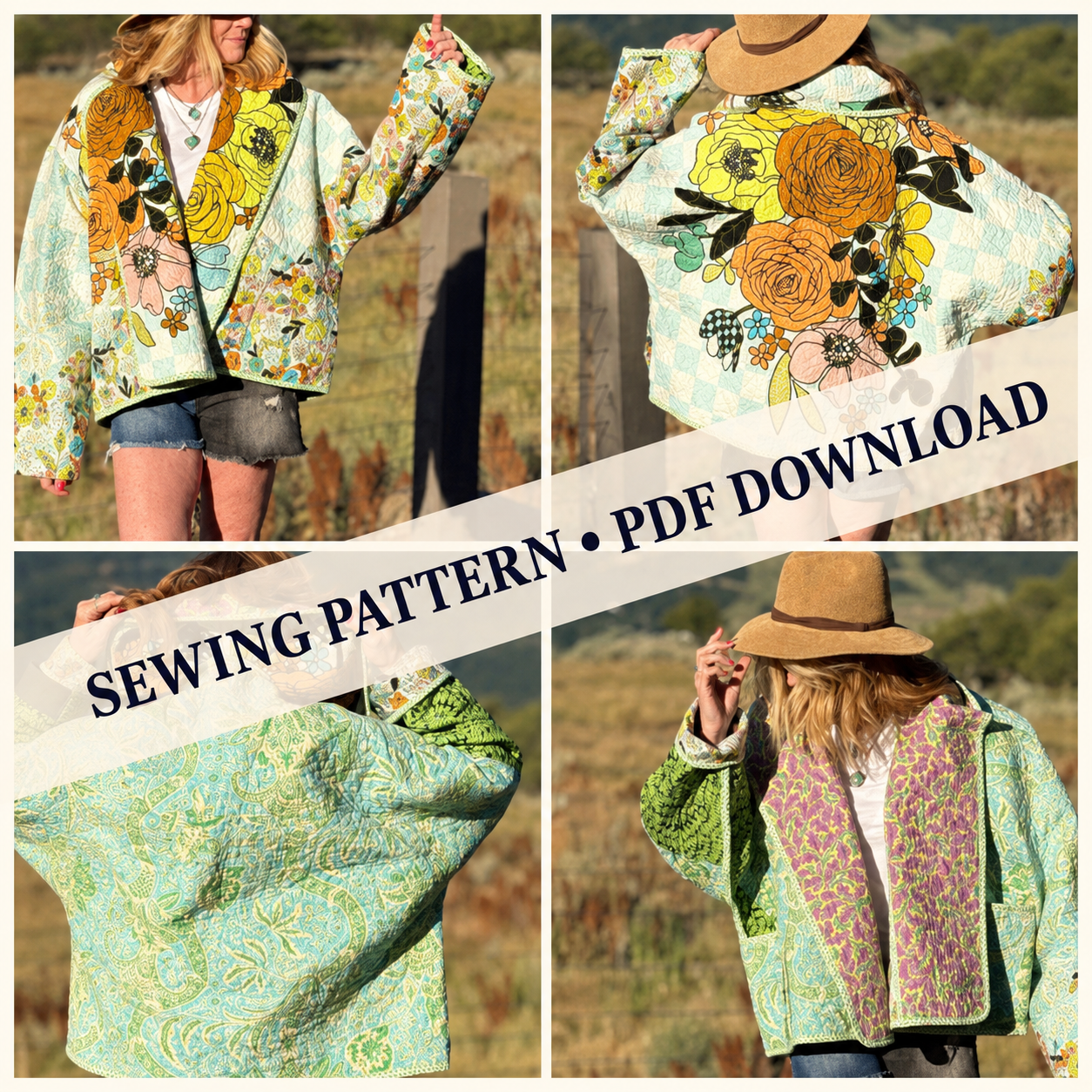 Redhead Revivals Cocoon Style Jacket Pattern - PDF Version
