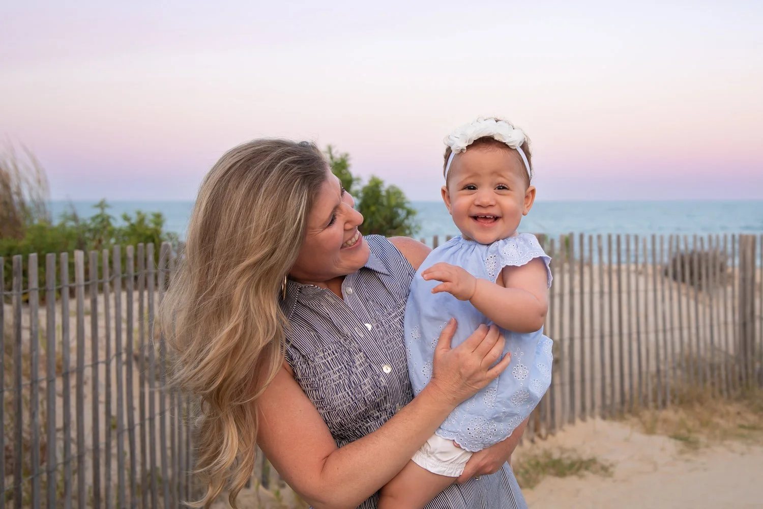 Sunset family photo sessions in Ocean City, MD