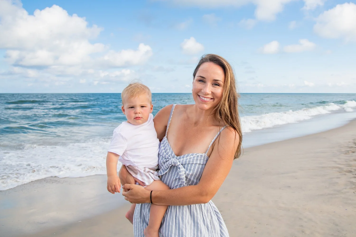 Mother Son moments captured by Rayne Photography at Assateague State Park