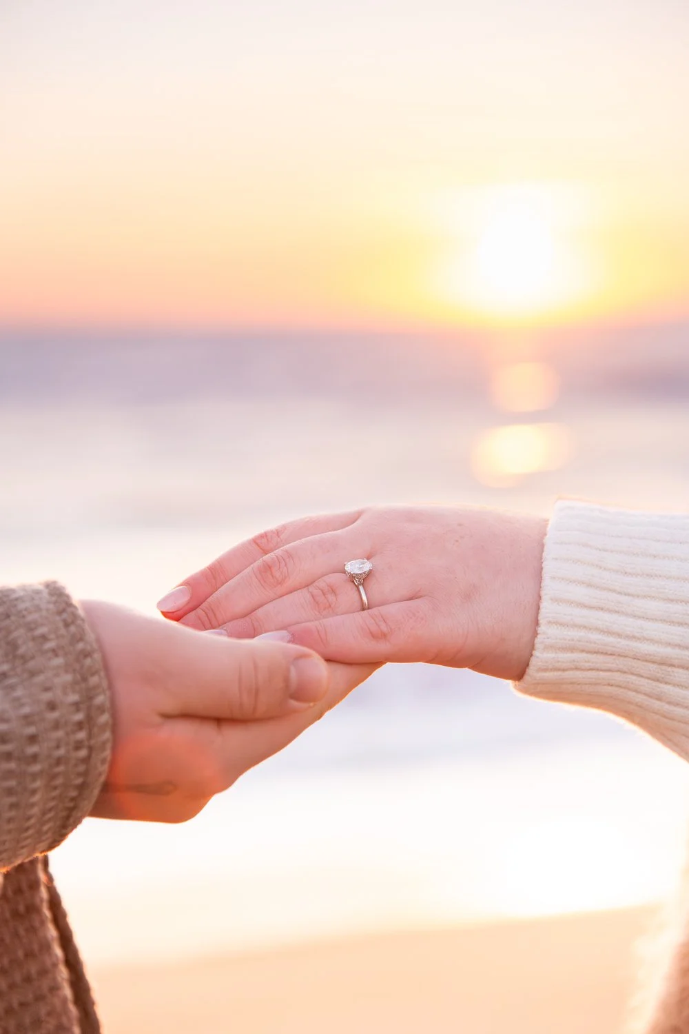 Sunrise engagement session in Ocean City MD by Rayne Photography