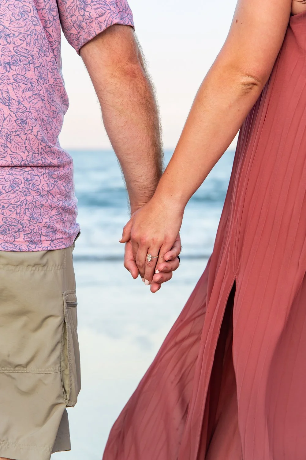 Sunset engagement session on the beach by Rayne Photography OCMD Delmarva 