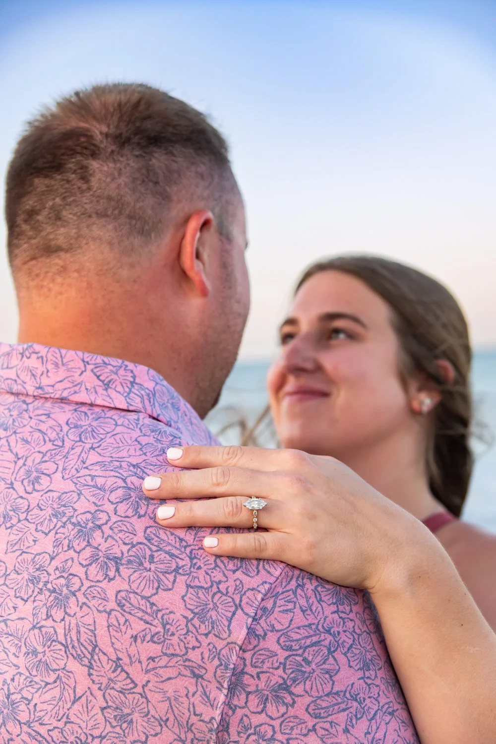 Sunset engagement session on the beach by Rayne Photography OCMD Delmarva 