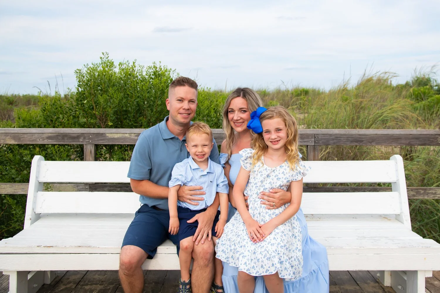 Golden hour summer sessions on the boardwalk in Bethany Beach, DE