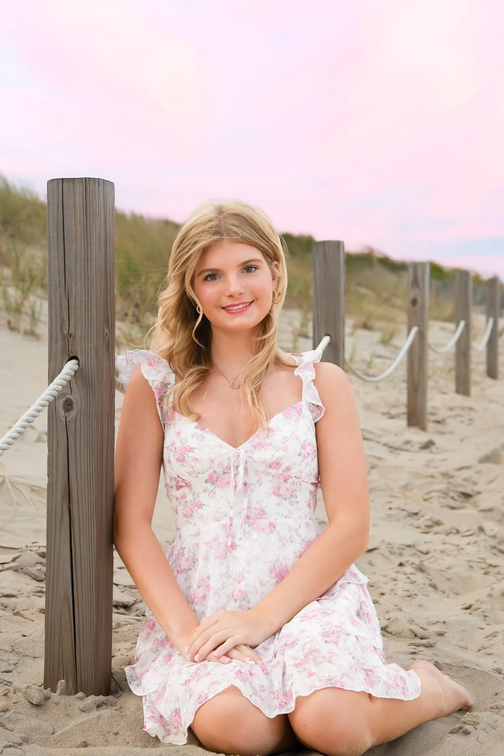 Senior portraits captured by Rayne Photography on the beach on Maryland and Delaware beaches