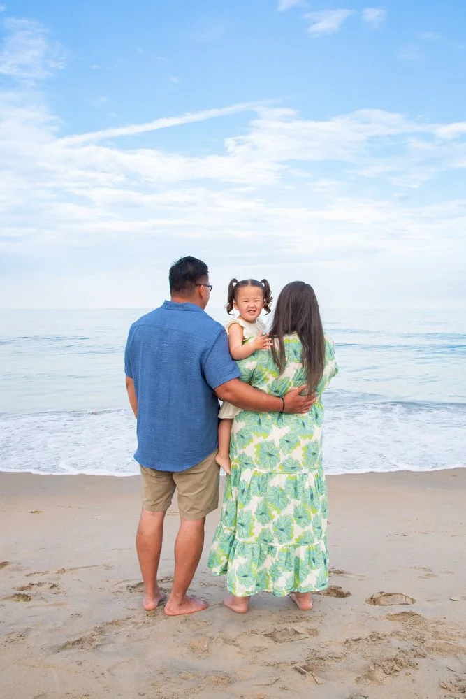 Mini family photo session on the beach in Ocean City, MD