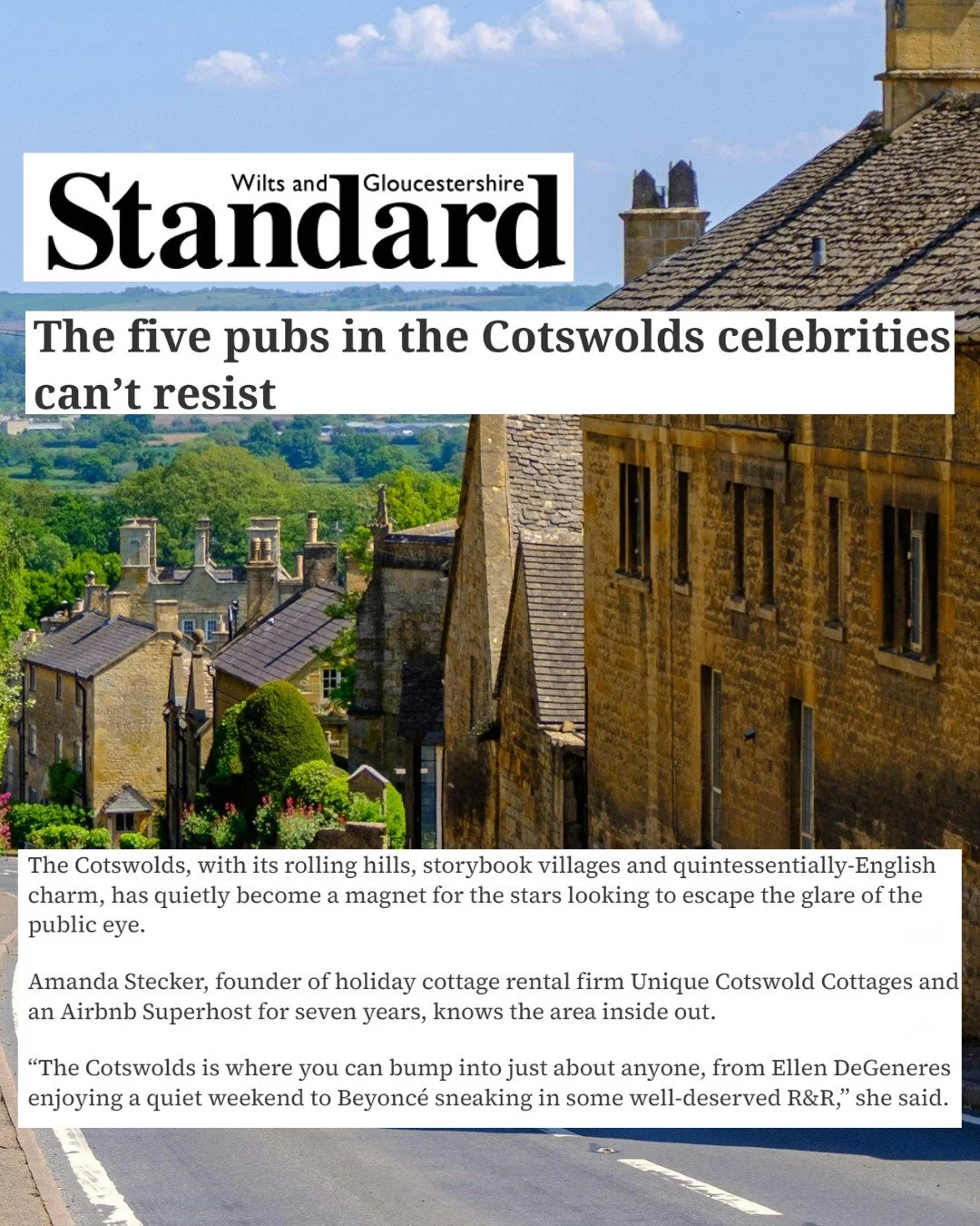 Our clients have been making headlines again &mdash; from expert commentary to creative features, here&rsquo;s what they&rsquo;ve been up to 👇

🏡 Unique Cotswold Cottages featured in The Wilts &amp; Glos Standard, spotlighting five Cotswold pubs th