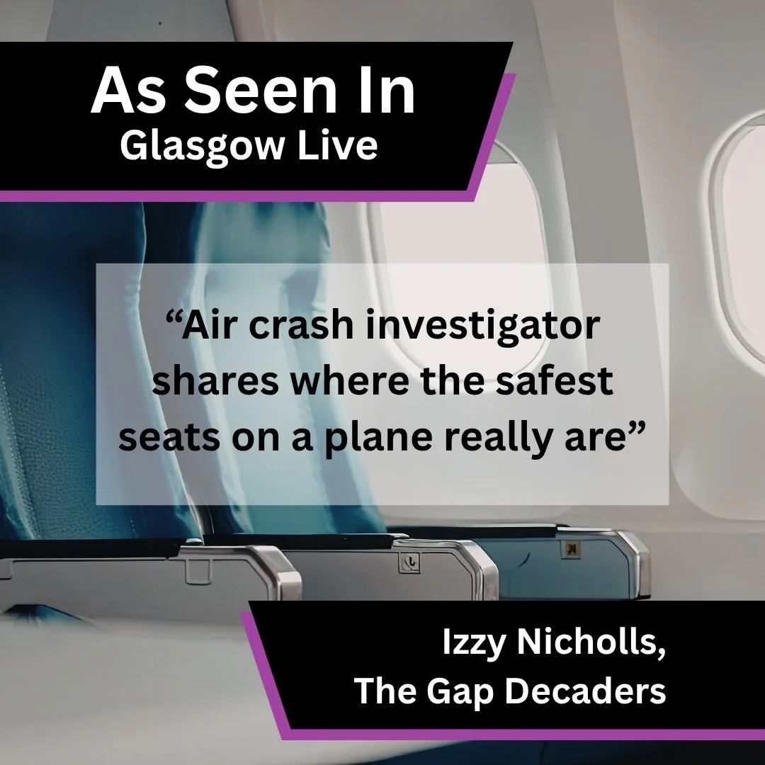 A strong set of recent press wins across lifestyle, interiors, property, sport and entertainment.

For The Gap Decaders @the_gap_decaders, Izzy Nicholls was featured in Glasgow Live sharing her expertise on the safest seats on a plane. Movers.com @mo