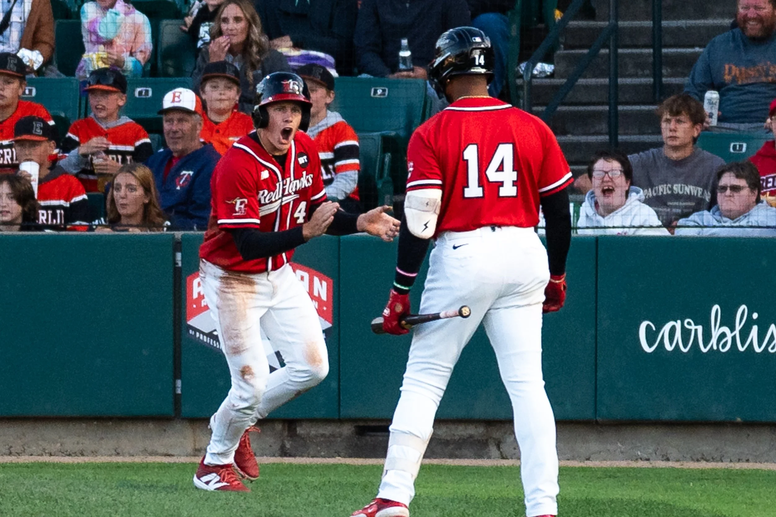 Hallquist steals home, RedHawks continue winning streak