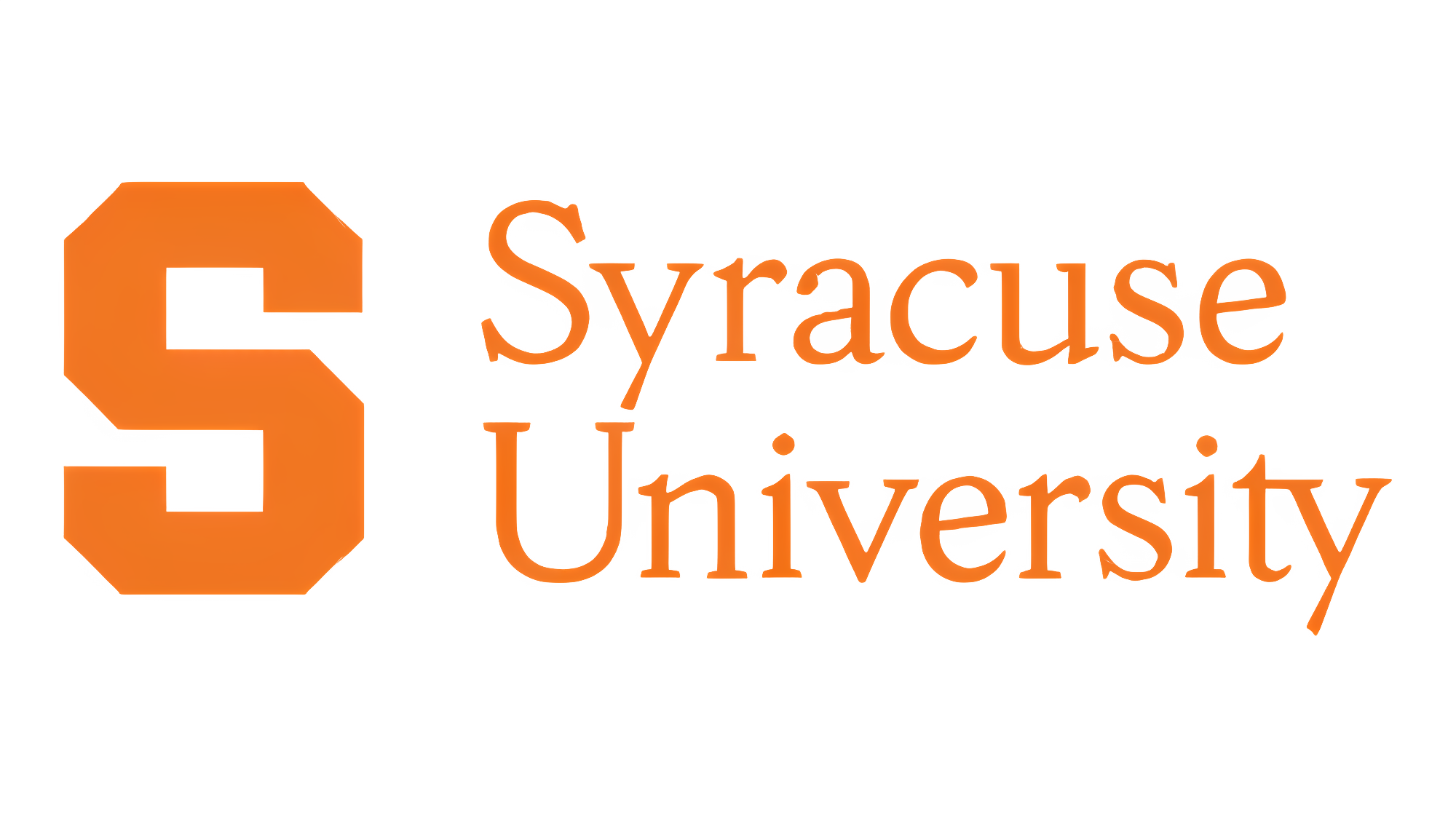 Syracuse University logo in orange color with the university name.