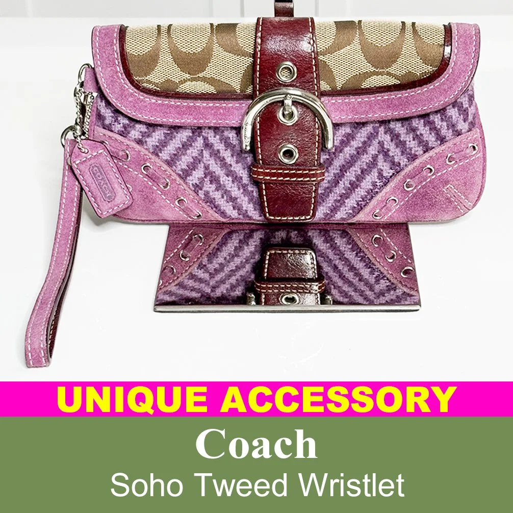 Coach Soho tweed wristlet
