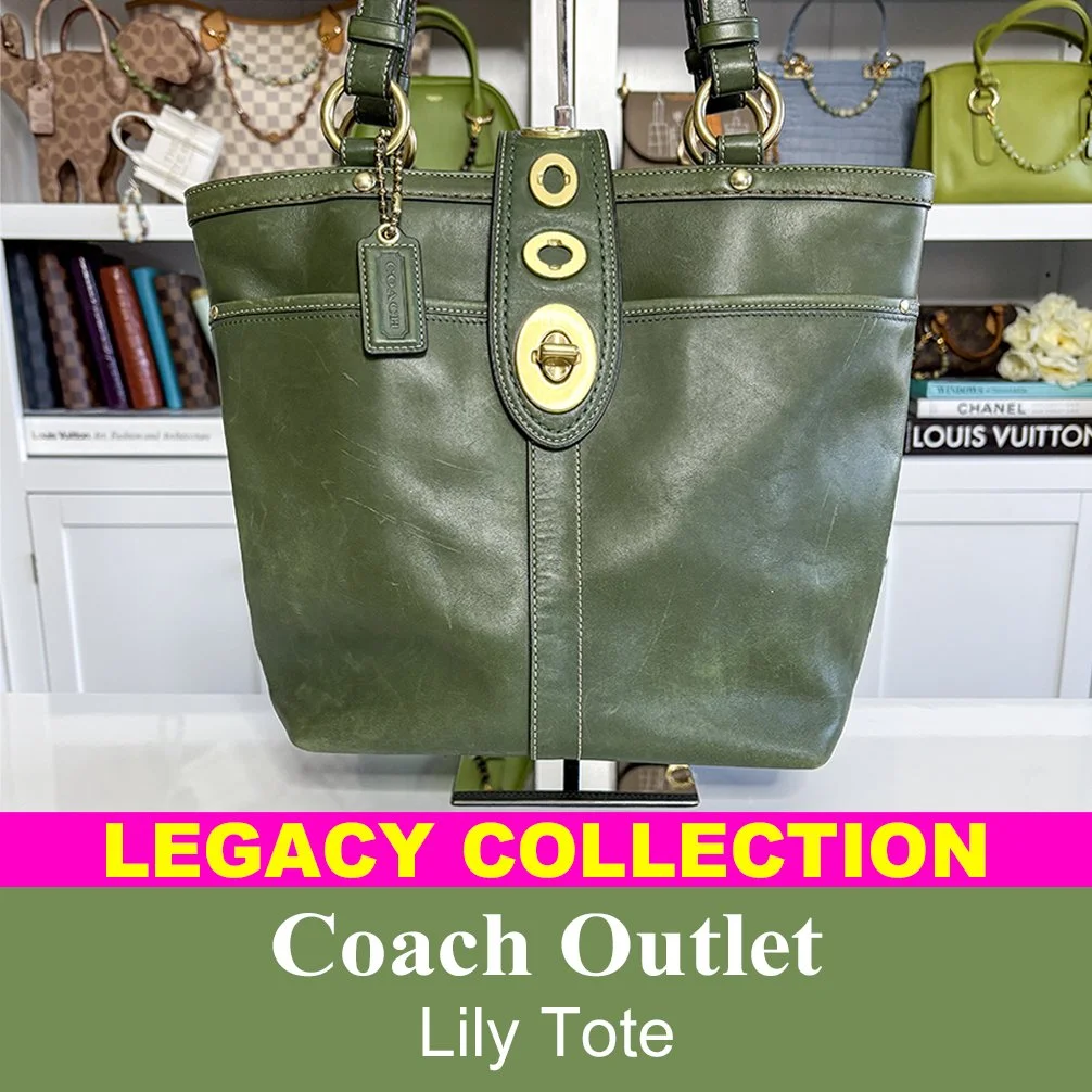 Coach Outlet lily tote, green