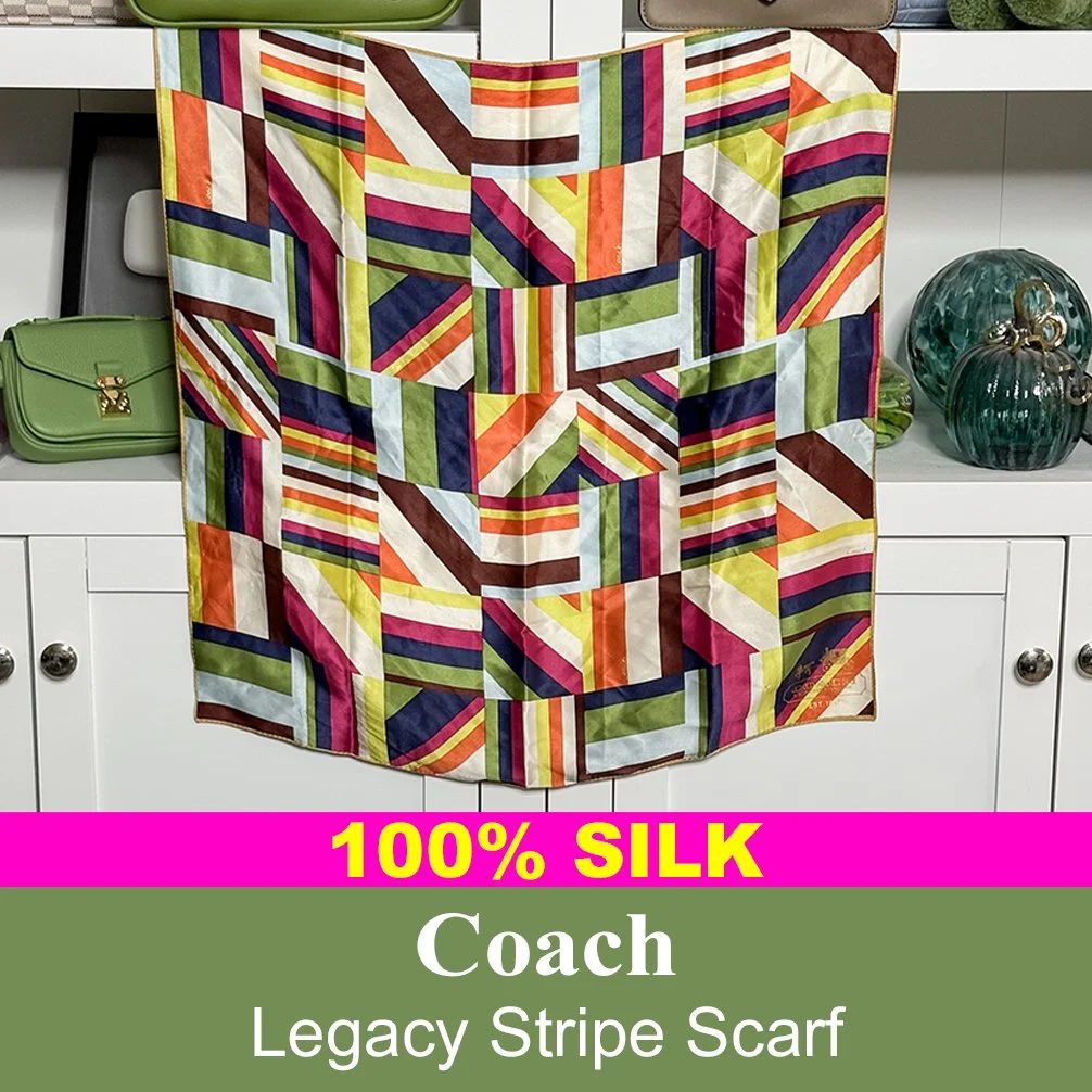 Coach Legacy stripe scarf