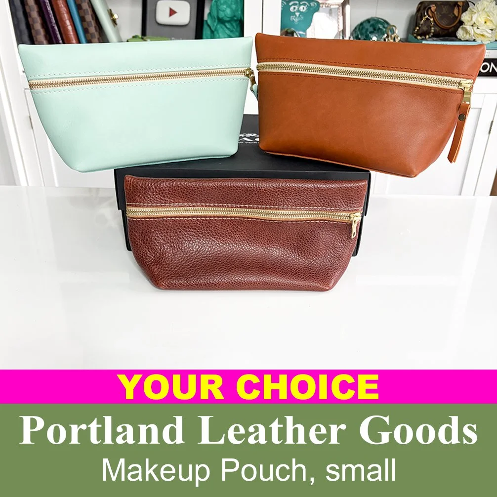 Portland Leather Goods small makeup pouch