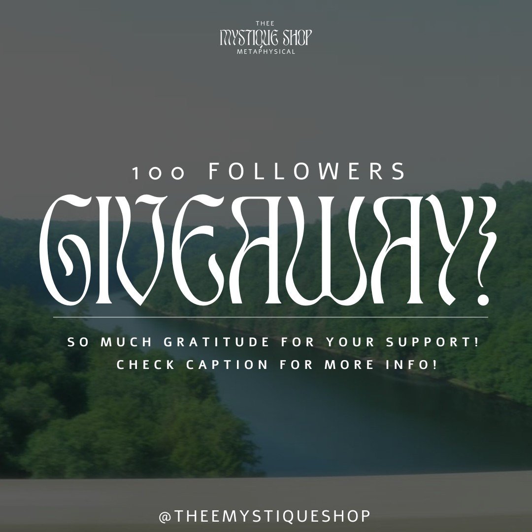 🎉✨A MYSTIQUE  GIVEAWAY! ✨🎉

A huge THANK YOU to all our amazing followers! Thee Mystique Shop has reached 100 followers, and we're celebrating with a special giveaway! One lucky winner will receive a $60 gift certificate to order TWO necklaces of y