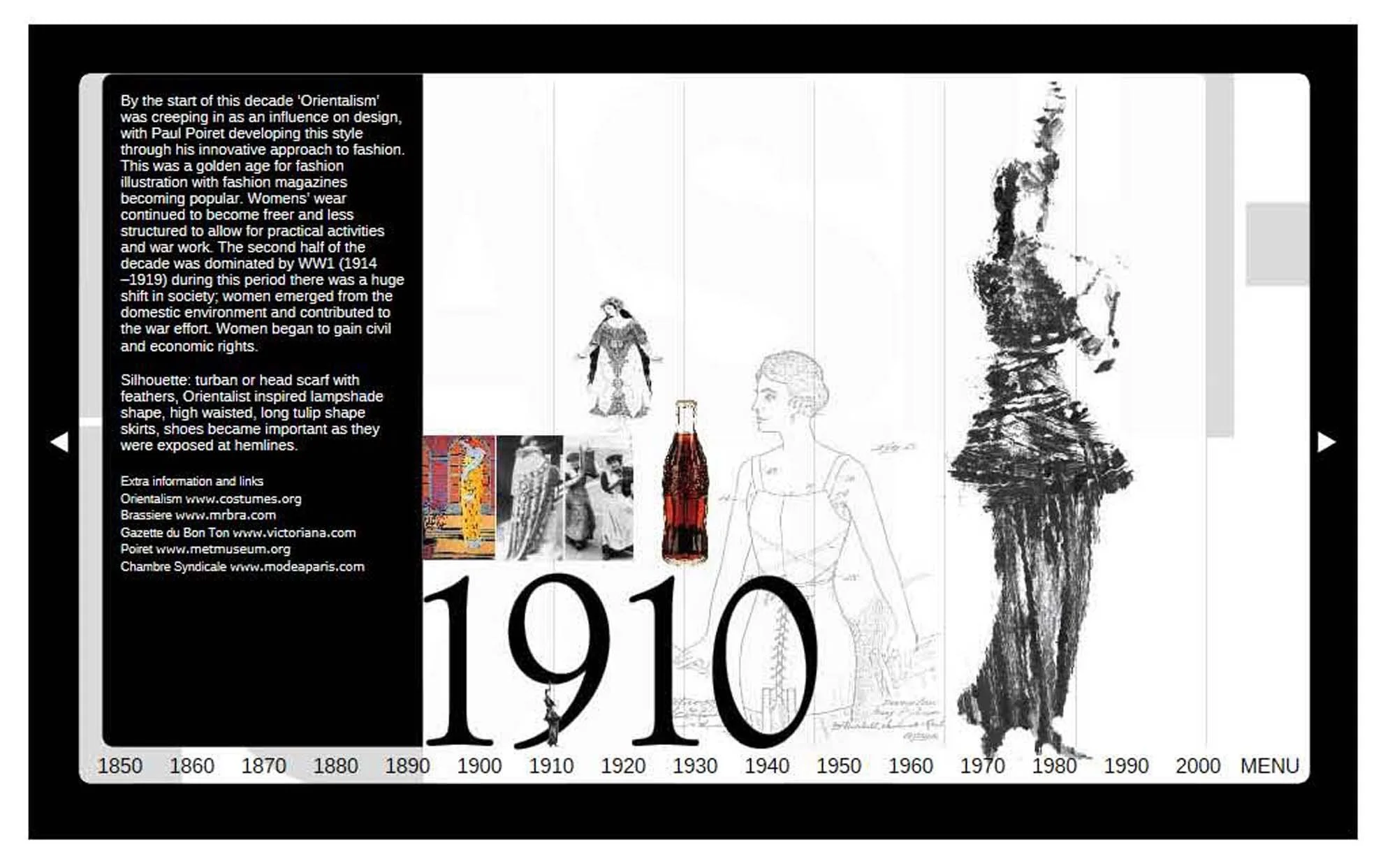 Fashion Lexicon Timeline - 1910