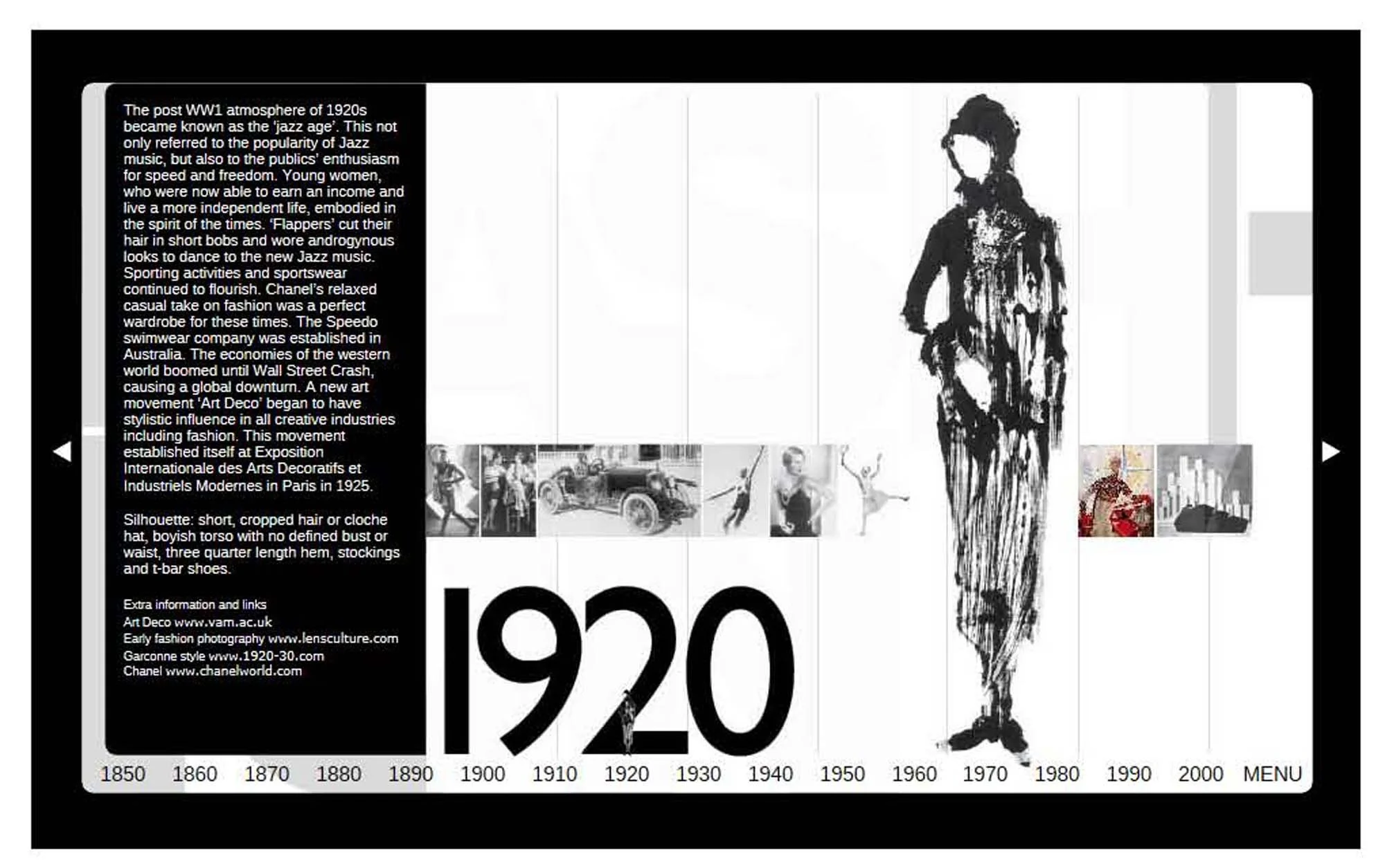 Fashion Lexicon Timeline - 1920