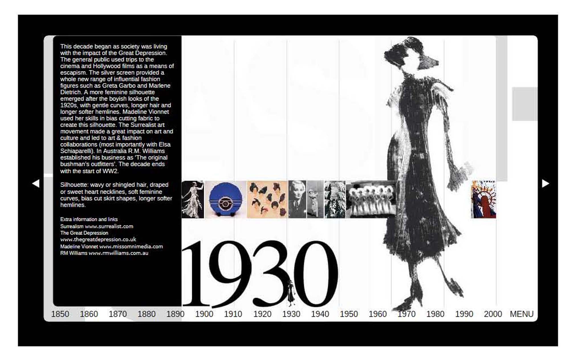 Fashion Lexicon Timeline - 1930