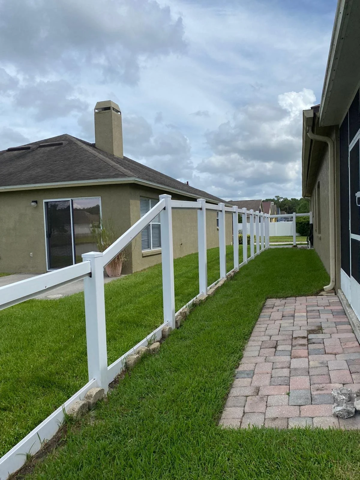 Fences removed for hurricane Helene.
