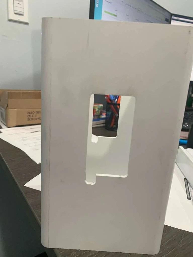 Robot routered posts replace hand cutting the holes!