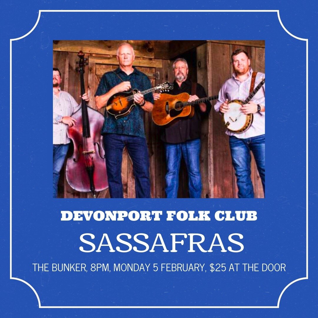 🎻 SASSAFRAS Live in Concert! 🌄

February is going to be quite the month! Hot on the heels of the Auckland Folk Festival, Devonport Folk Club are hosting an evening with SASSAFRAS, the bluegrass sensation from the Foothills of the Blue Ridge Mountai